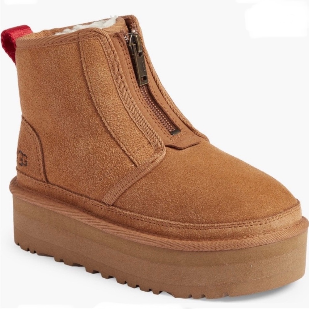 UGG Neumel Platform Zip Suede Boots - Ladies size 7
